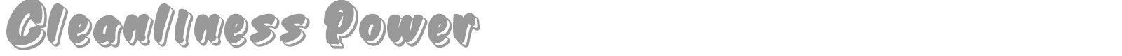 Cleanliness Power font preview